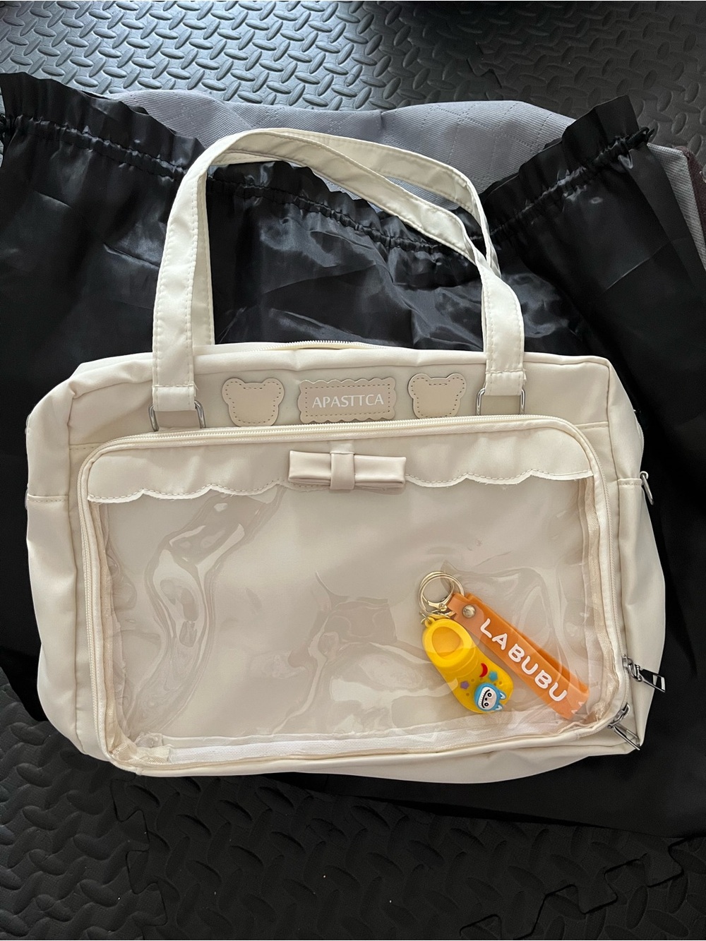 Ivory Creme Clear-Front Tote Bag